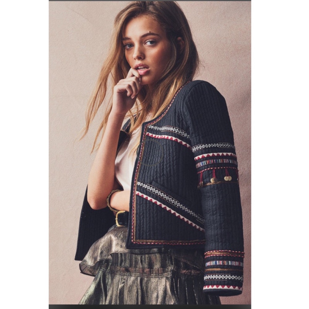 Love shack fancy Naya cropped jacket size 0